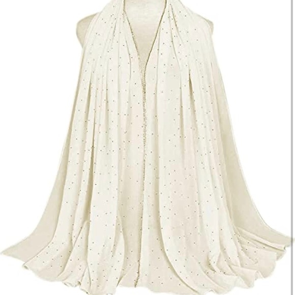 🌹LUXURY WOMENS HIJAB RHINESTONE SCARF ABAYA SCARF 🌹 - Picture 2 of 5